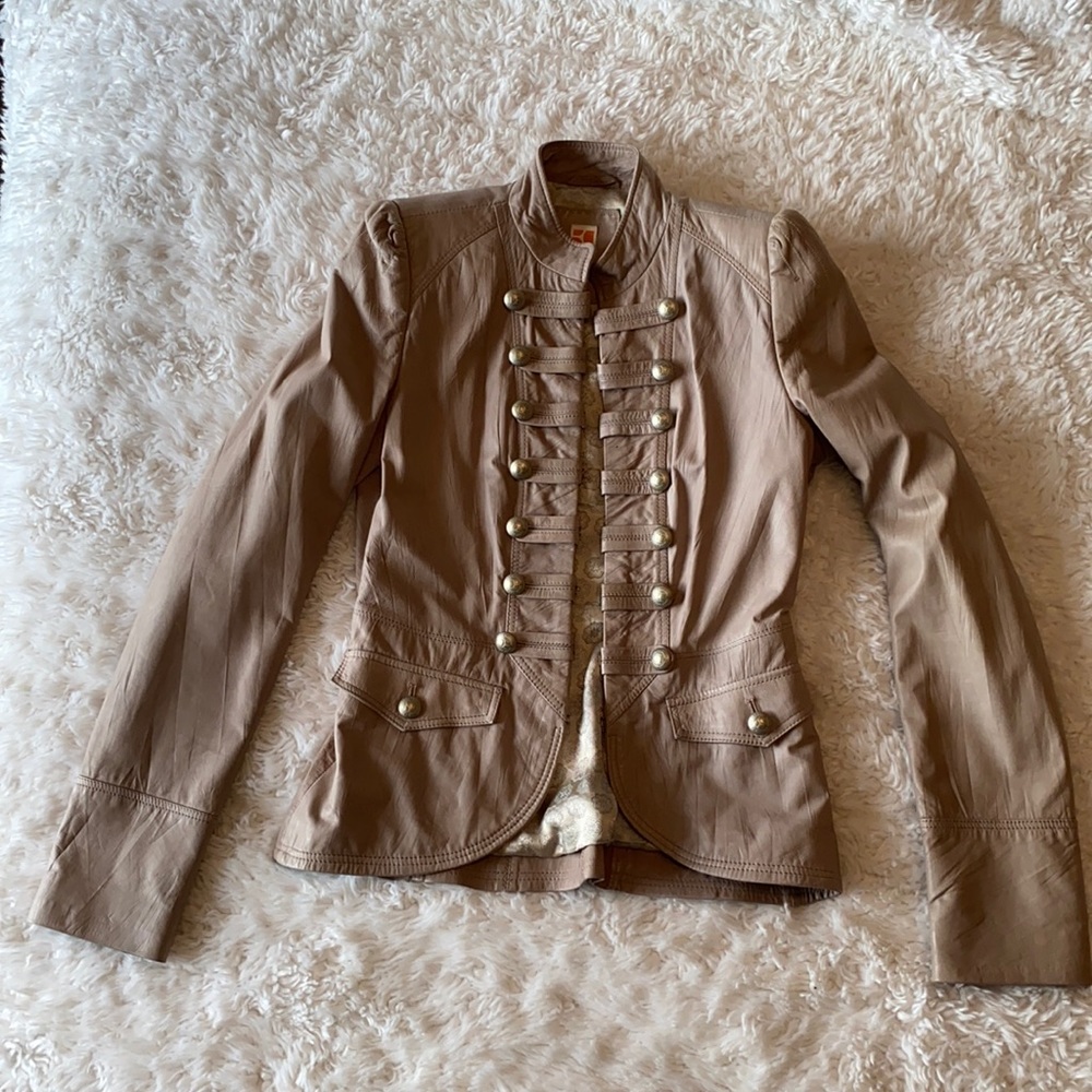 Boss Orange Leather Military Jacket